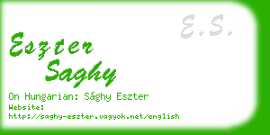 eszter saghy business card